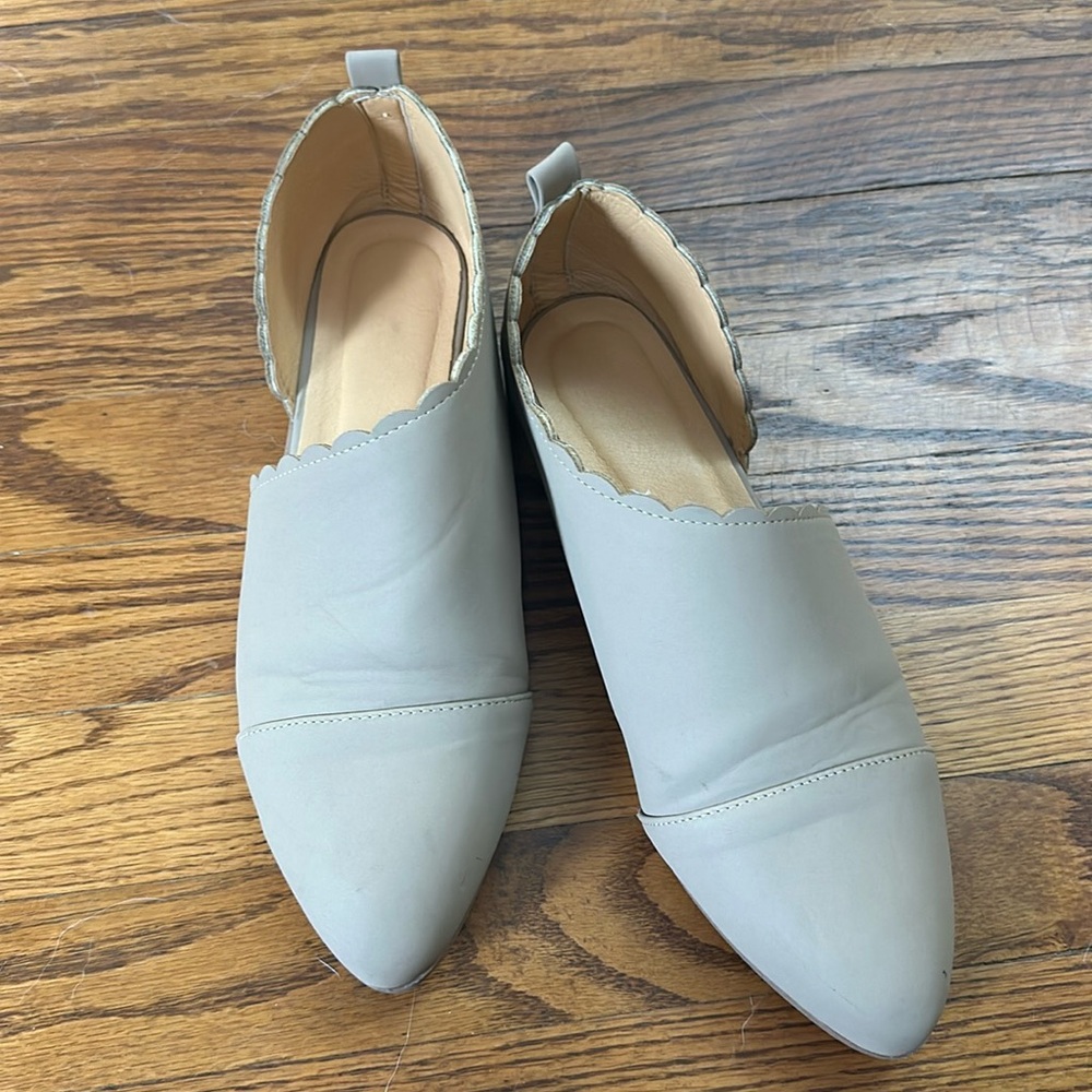 Scalloped ankle booties